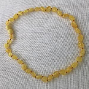Sarı Doğal Damla Sertifikalı Kehribar Bebek Diş Kolyesi - IMRKH00016